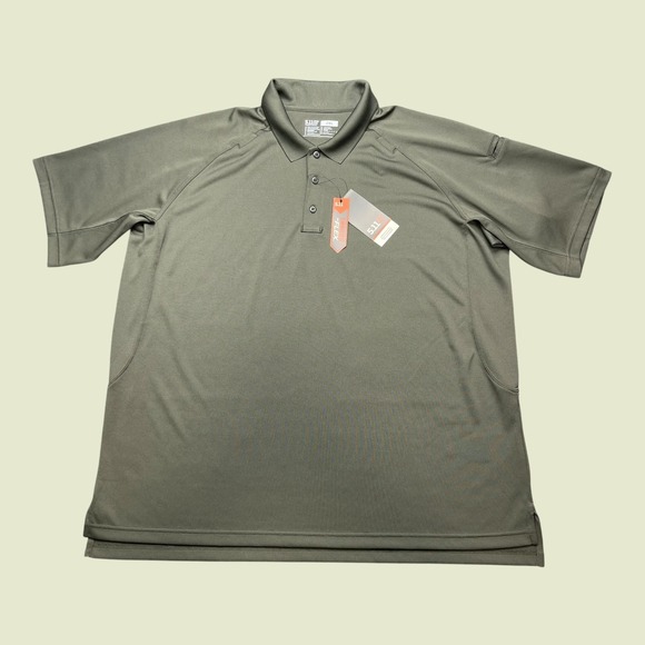5.11 Tactical Other - 5.11 Tactical Performance Polo Mens 2XL TDU Green Enduro-Flex Snag‎ Resistant